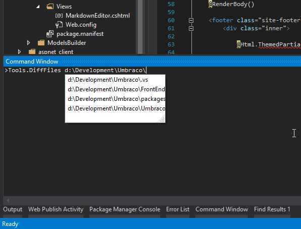 File Comparison within Visual Studio